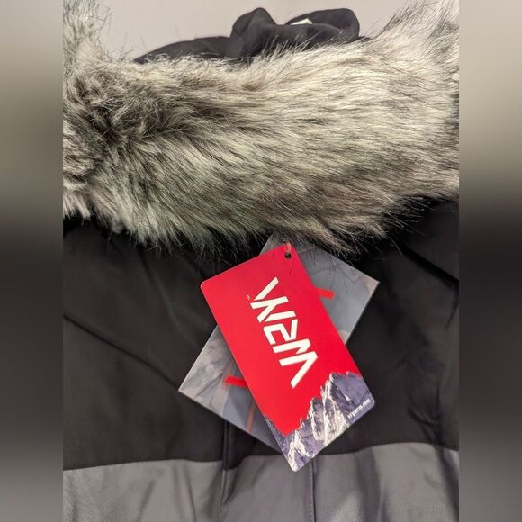 NWT VRY WRM Mens Polar Oxford Snorkel hooded black gray Sherpa Coat jacket XXL - Picture 14 of 14